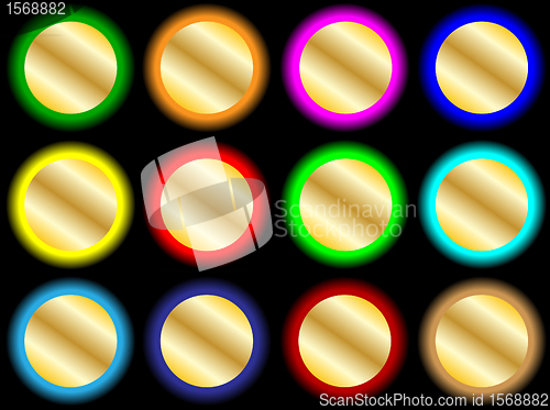 Image of vector bright buttons