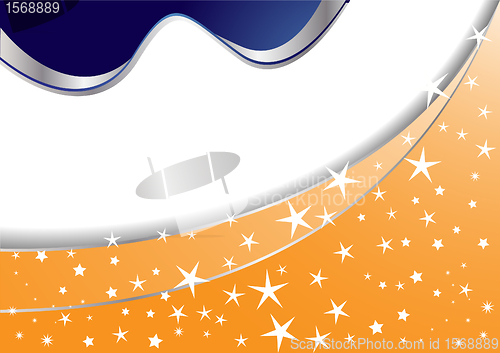 Image of Vector abstract orange and blue background