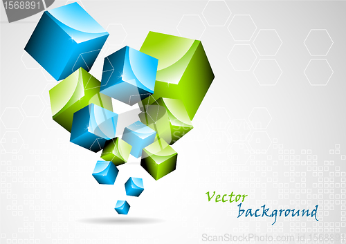 Image of Abstract background with 3d element