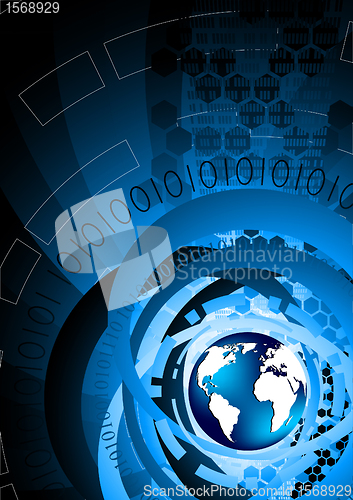 Image of Vector background with globe