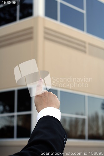 Image of Businessman pointing