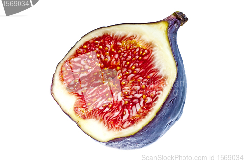 Image of closeup of a cut of a fig 