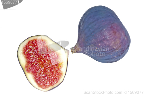 Image of closeup of a cut of a fig 