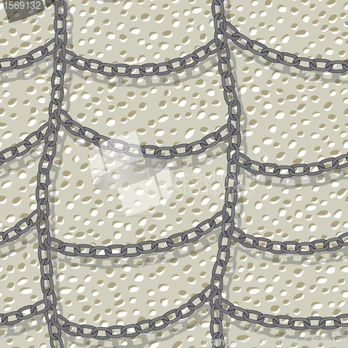 Image of chain on wall seamless background