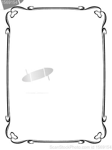 Image of ornamental decorative frame with heart