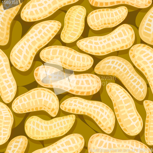 Image of peanuts in pod seamless background