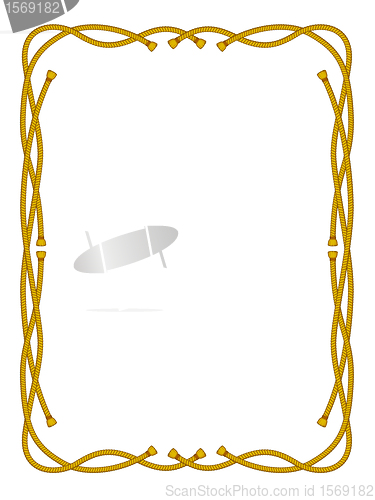 Image of frame from rope isolated on white