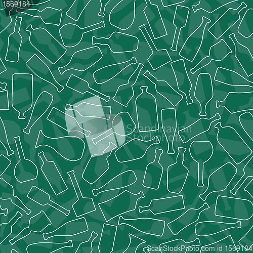 Image of bottles seamless pattern background