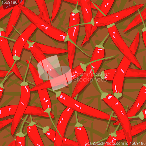 Image of red cayenne chili pepper seamless