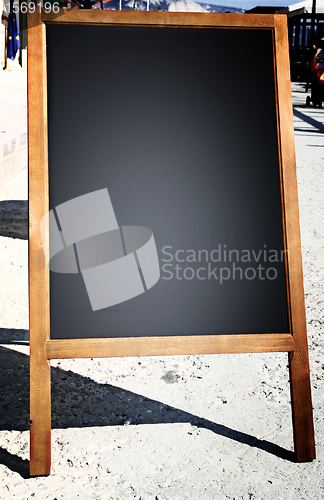 Image of Restaurant menu chalkboard 