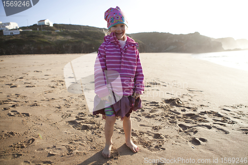 Image of Little girl on the beach