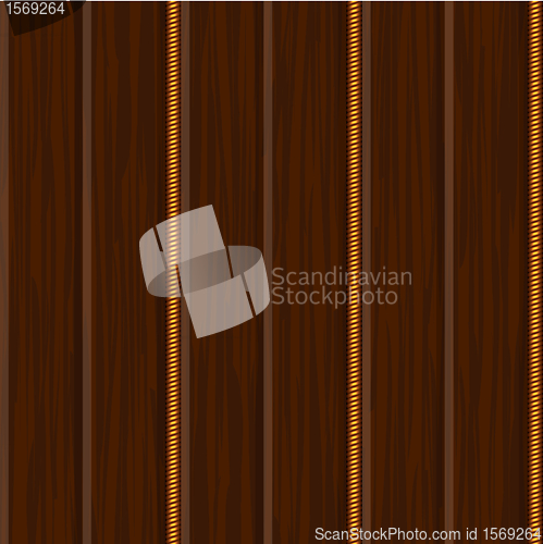 Image of wood wall panel texture with gold
