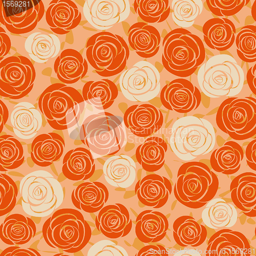 Image of abstract rose seamless background