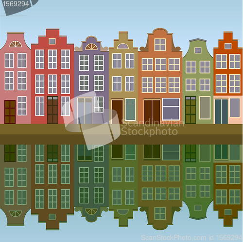 Image of Houses on Amsterdam canal