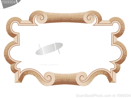 Image of baroque  architectural ornamental decorative frame