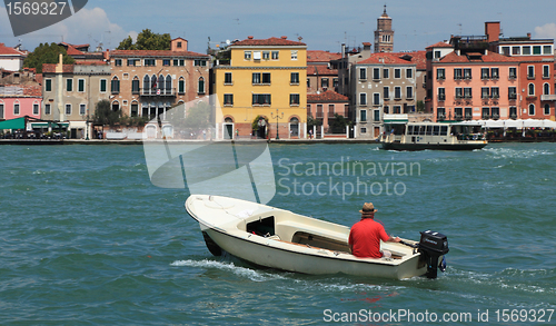 Image of Motor boat in Venice