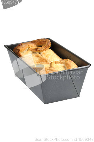 Image of Puff pastry in metallic form