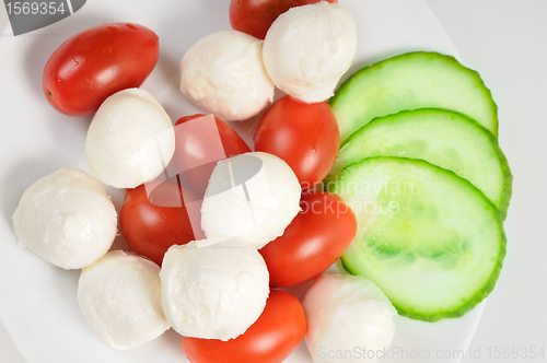 Image of Diet salad with cherry tomatoes