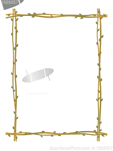 Image of twig sprig frame pattern background