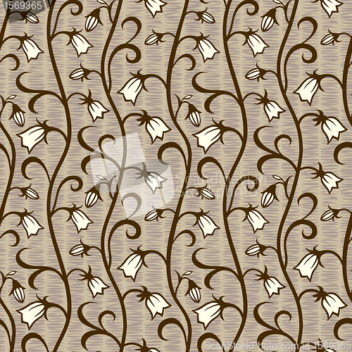 Image of bells flowers seamless background