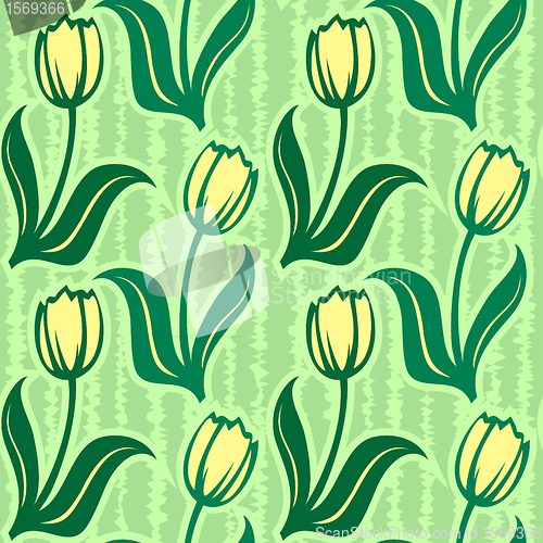Image of tulip seamless background pattern