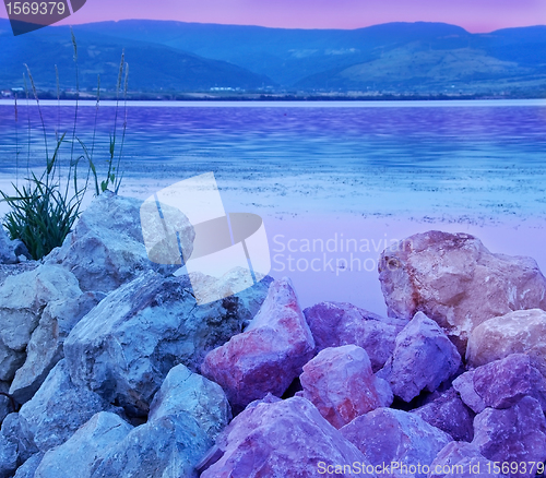 Image of Blue purple riverbank