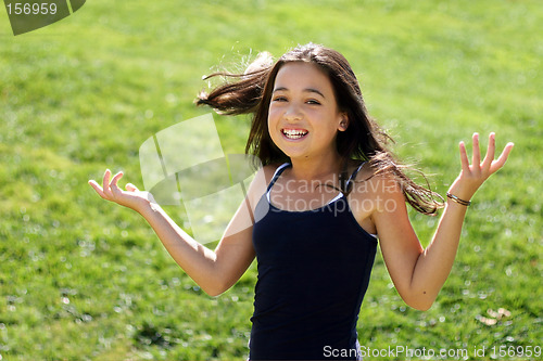 Image of Happy surprised girl