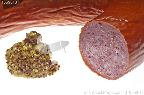 Image of Kielbasa with french mustard