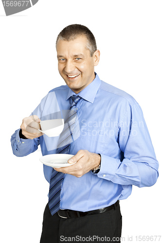 Image of business man coffee break