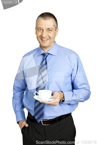 Image of business man coffee break