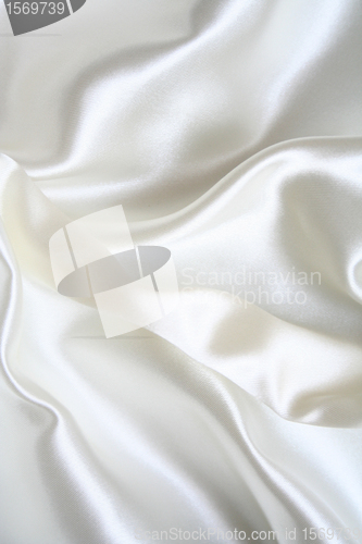 Image of Smooth elegant white silk as background
