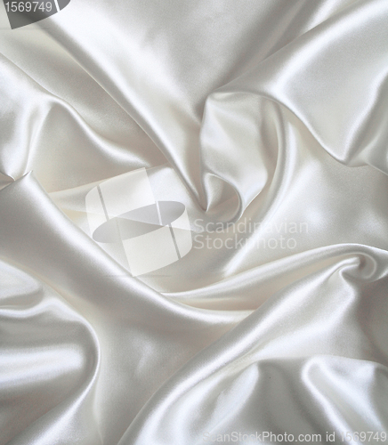 Image of Smooth elegant white silk as background