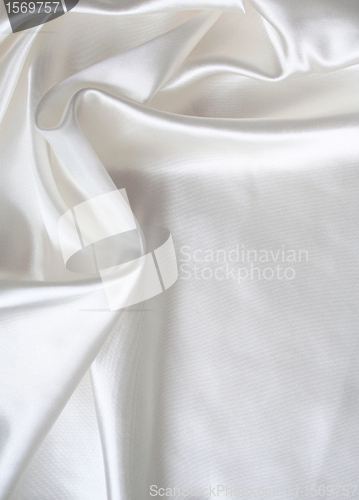 Image of Smooth elegant white silk as background