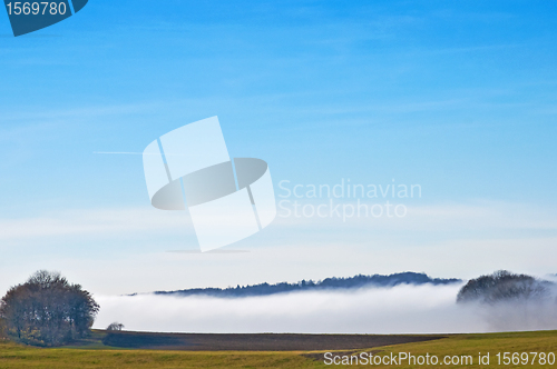 Image of descending fog in autumn