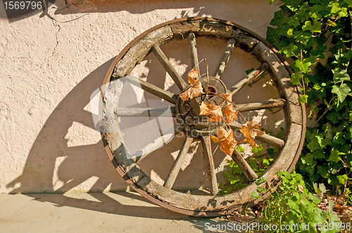Image of old car wheel