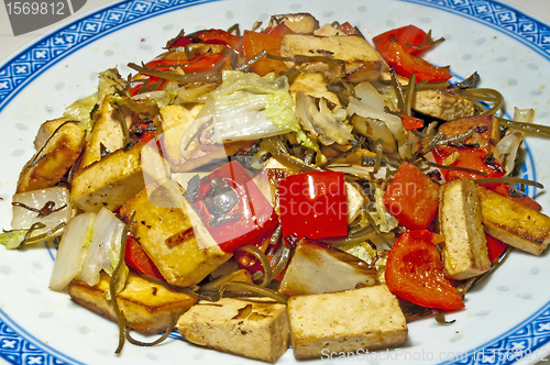 Image of chinese dish with tofu and vegetables