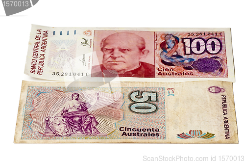 Image of former money of Argentina