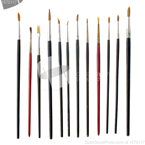 Image of Used art brushes 