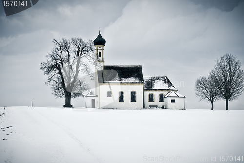 Image of winter scenery church