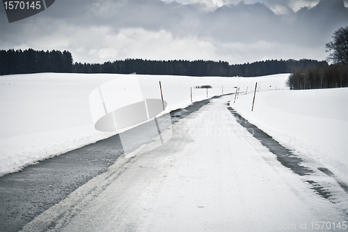 Image of snowy road