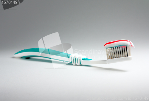 Image of Toothbrush with toothpaste