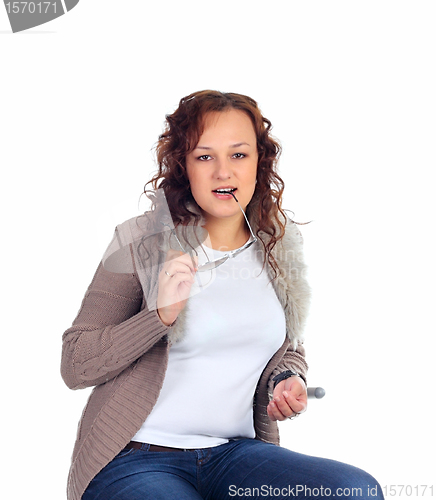 Image of Girl sitting on the chair