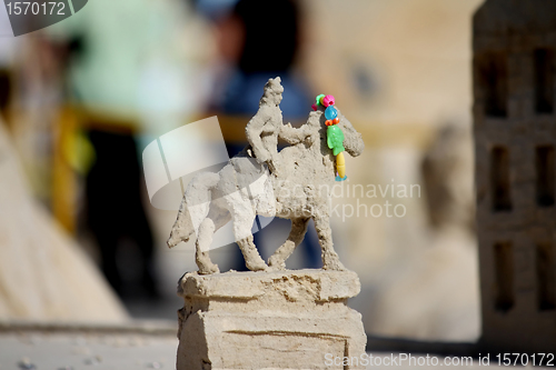 Image of Horseman sand statue