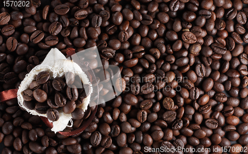 Image of Coffee beans in a sack