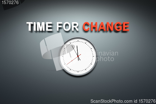 Image of Time for change at the wall