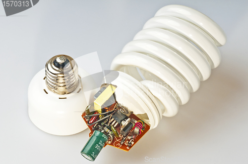 Image of energy saving lamp construction