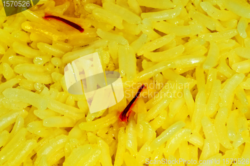 Image of saffron in rice