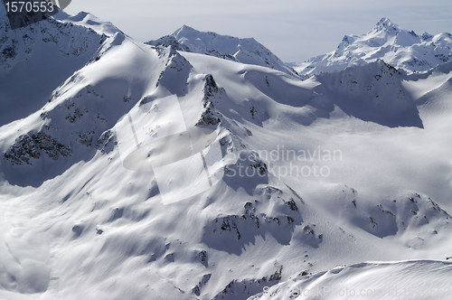 Image of Snowy slopes of Caucasus Mountains