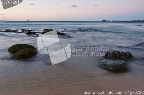 Image of peaceful beach sunrise