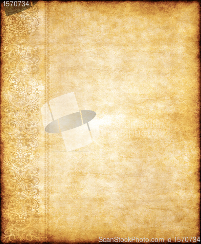 Image of old yellow brown vintage parchment paper texture